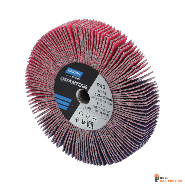 nortonschleifmittel/NORTON_schleifmittel_69957307355 Flange Flap Wheels Norton-QUANTUM-125x20x14_40_198686